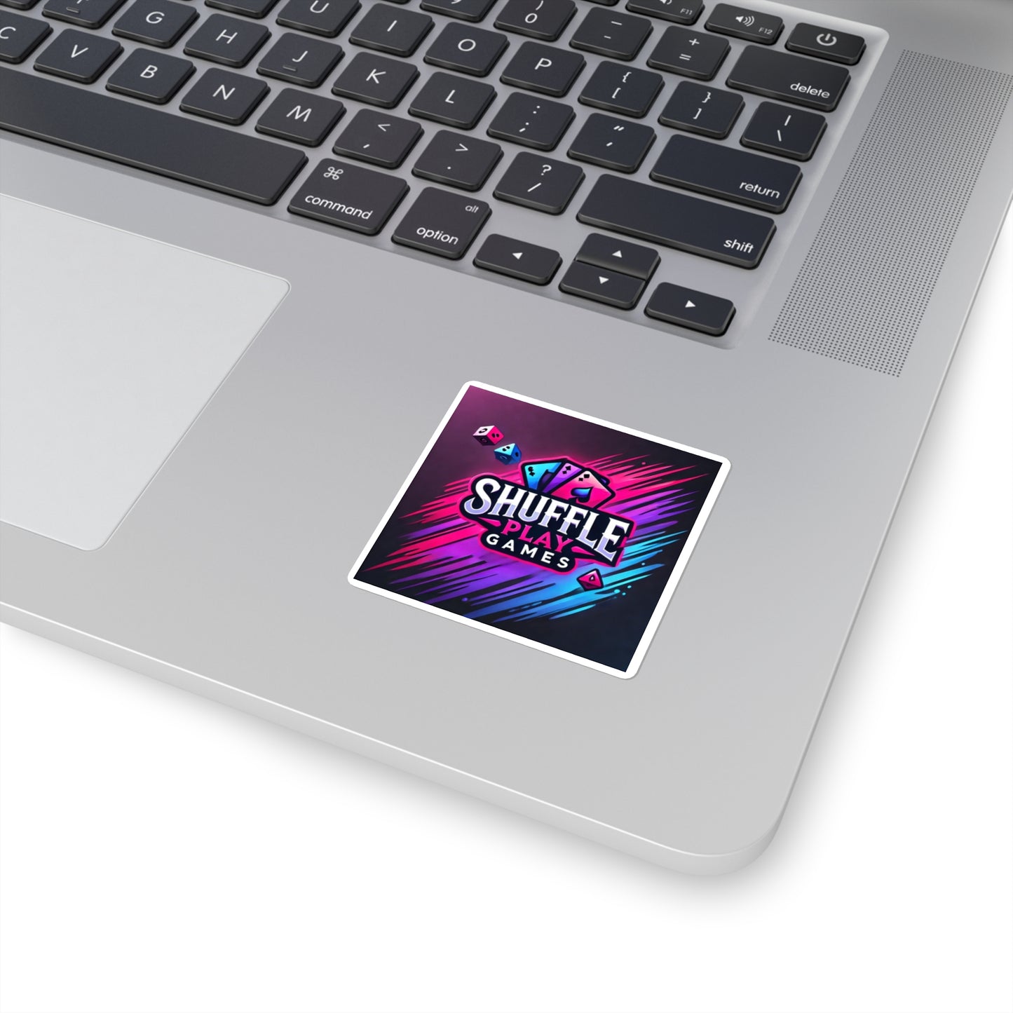 5 Pack - Shuffle Play Games Logo Sticker – 2x2" & 3x3" Glossy Square Sticker for Gamers, Deck Boxes & Laptops