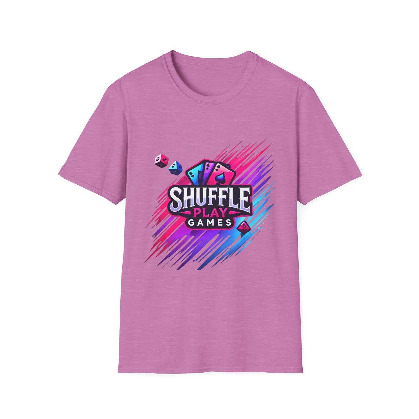 Shuffle Play Games Unisex Softstyle T-Shirt – Soft Gaming Tee for TCG Fans & Game Night Vibes