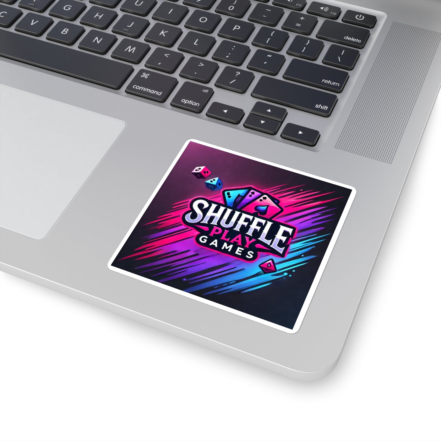 5 Pack - Shuffle Play Games Logo Sticker – 2x2" & 3x3" Glossy Square Sticker for Gamers, Deck Boxes & Laptops